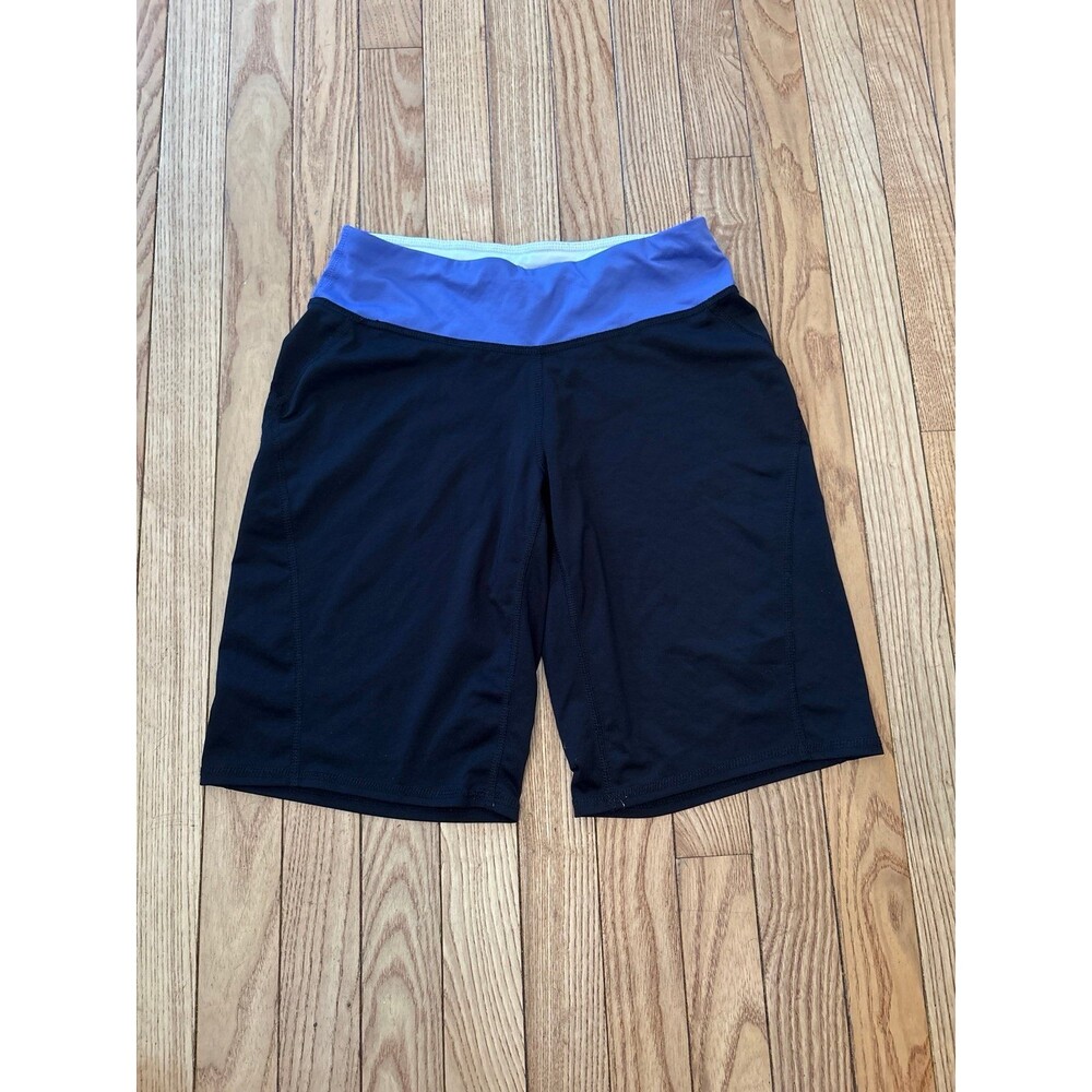 Tek Gear biker shorts athletic gym black purple yoga band running sports summer